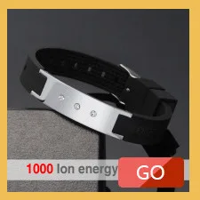 Hottime многоцветный Мощность 1000 ионов спорта Титан Сталь браслет на запястье улучшить сон 4in1 энергии Браслеты браслет 20010