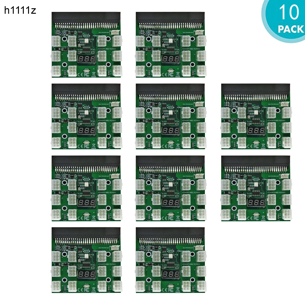 

10 шт./лот Быстрая бесплатная доставка 12*6 Pin блок питания Breakout плата адаптер питания адаптер для эфириума Биткоин Майнер майнинга