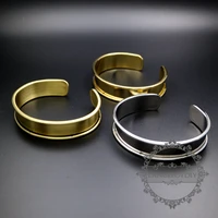 11mm width bezel60mm diameter silvergoldbronze color vintage style brass bangle adjustable bracelet diy supplies 1900163