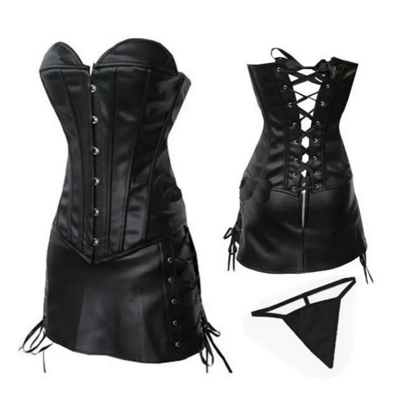

Latex Corset Waist Lingerie Corsets Dress Overbust Shapewear Bustier Gothic Steampunk Corselet Cincher Leather Plus Size W580844