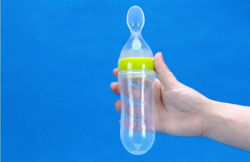Специальное предложение Cucharas Para Для Bebes 90 мл новая силиконовая детская ложка Boon тренировочный совок для кормления рисовая бутылочка для каши ложки