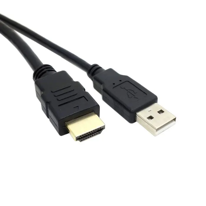 Комбинированный USB 2,0 и HDTV HDMI 1,4 кабель-удлинитель с водонепроницаемым креплением 100 см 1 м 3 фута