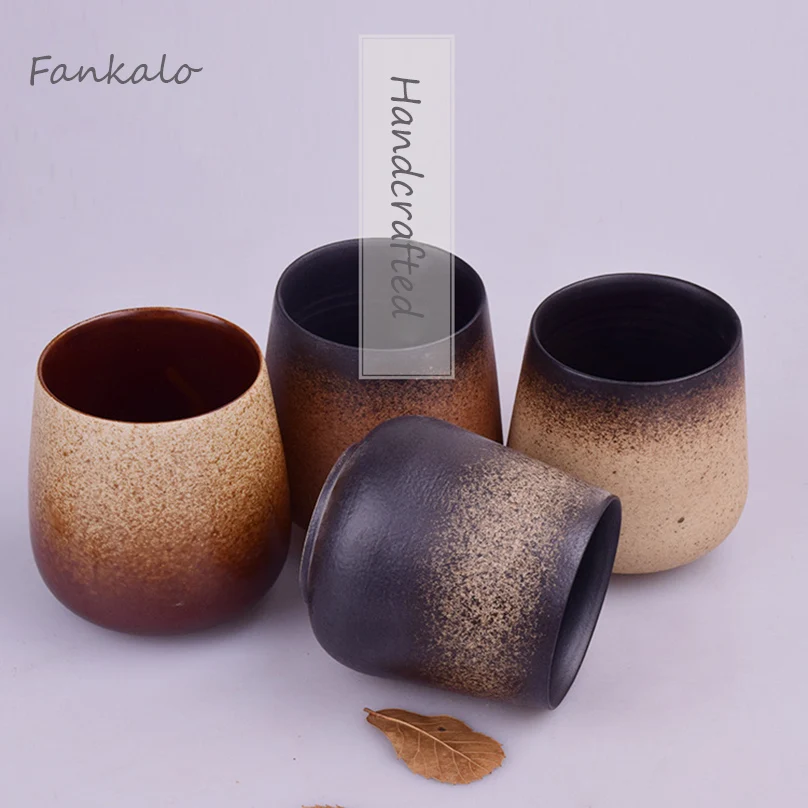Fankalo 2 шт. Китай ручной кружка caneca чашки и кружки керамические Copo Чай Кофе handcrafed