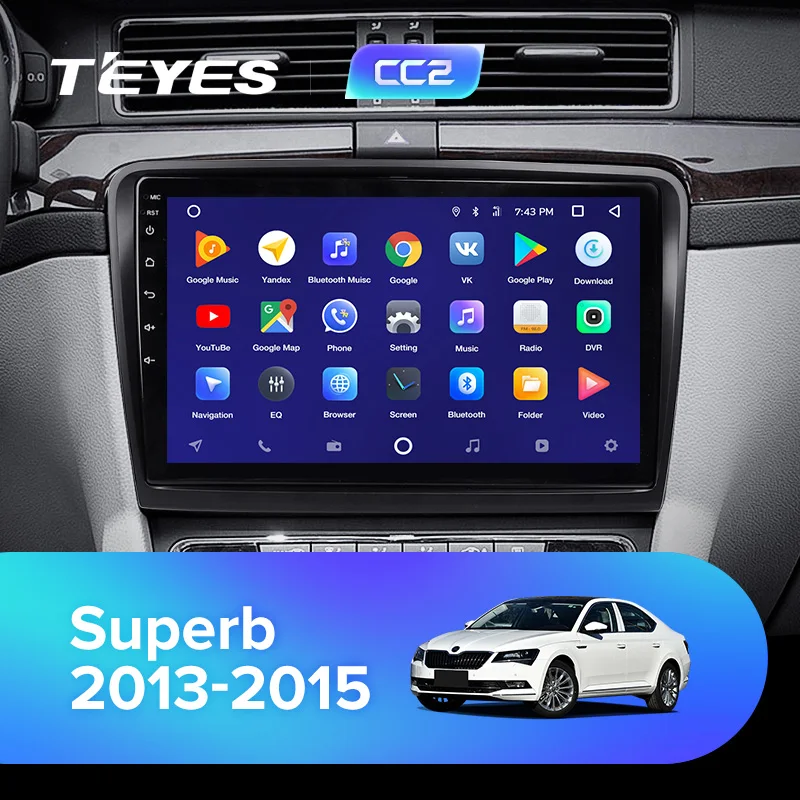 TEYES CC2 Штатная магнитола для Шкода Суперб 2 Skoda Superb 2 B6 2013 Android 8.1, до 8-ЯДЕР, до 4+ 64ГБ 32EQ+ DSP 2DIN автомагнитола 2 DIN DVD GPS мультимедиа автомобиля головное устройство