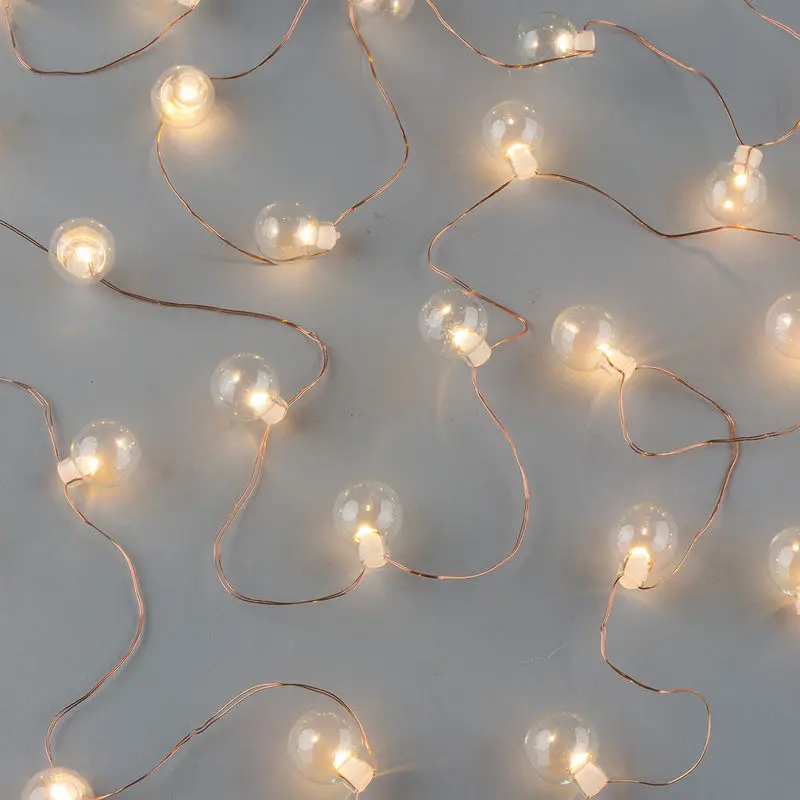 Гирлянда светодиодная с теплым белым/серебристым проводом|fairy lights warm white|fairy