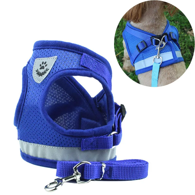 Регулируемая шлейка для собак и кошек не тянется поводок прогулок с котятами