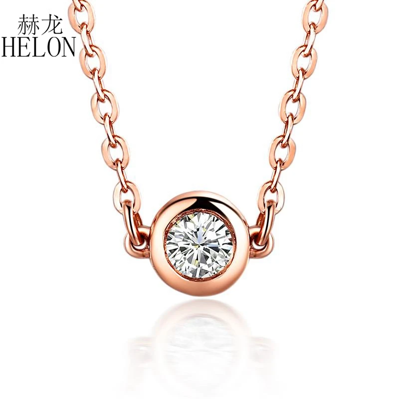 HELON Solid 18K 750 розовое золото 0.1ct F цвет Выращенный в лаборатории Муассанит алмазный браслет Тест Положительный для женщин модный стиль ювелирные изделия