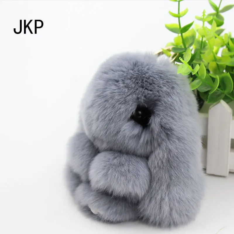 2018 мех кролик брелок лак для волос pom кроличья шерсть игрушка кукла ключей 13 см