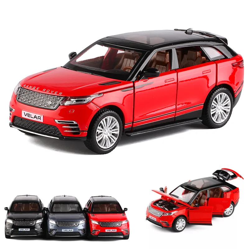 Изысканный подарок 1:32 Velar внедорожная модель из сплава, имитация литого металла звук и светильник возврат 6 дверей модель внедорожника