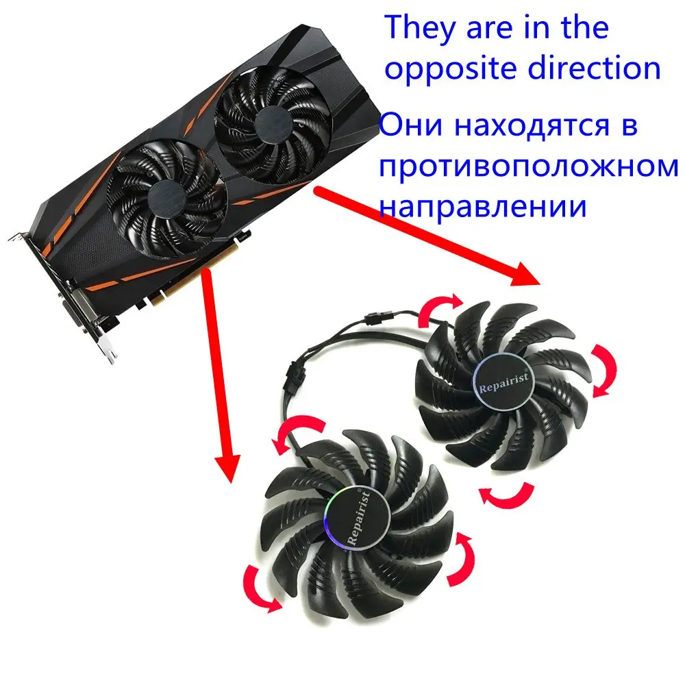 PLD09210S12HH 87 мм Графика карты вентилятор GPU радиатор для GIGABYTE GV N1060D5/N1050WF2OC/N105TWF2OC/N105TG1