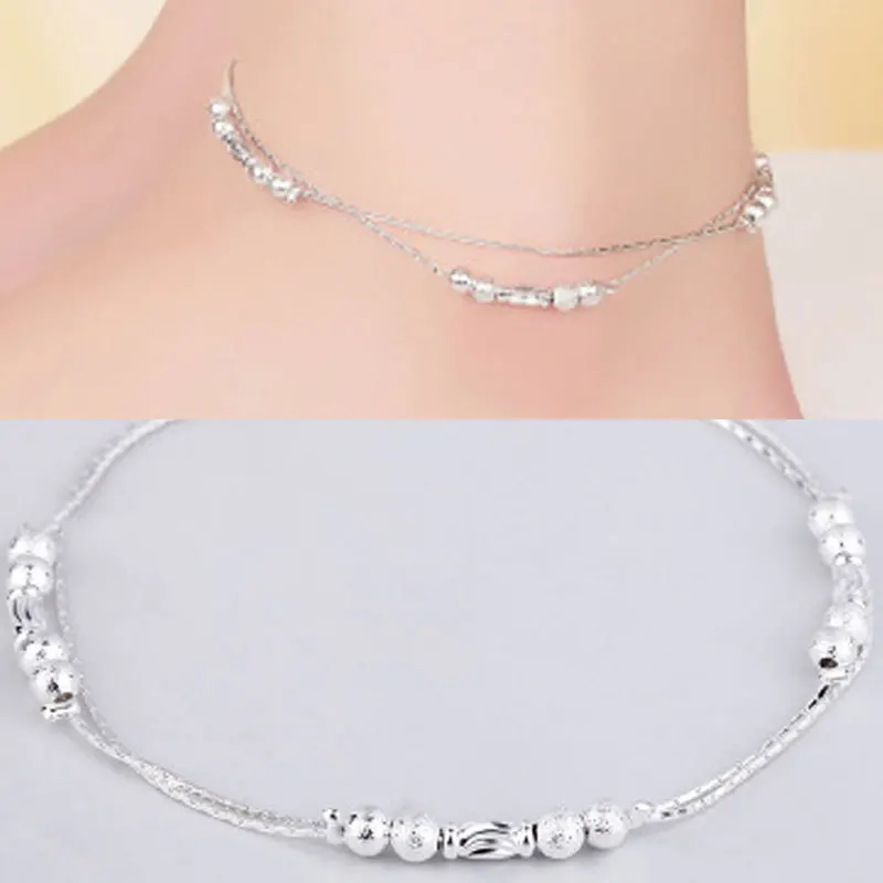 JOYESWING Для женщин ножной браслет на ногу Pulseira Feminina Femme серебро Цвет круглые