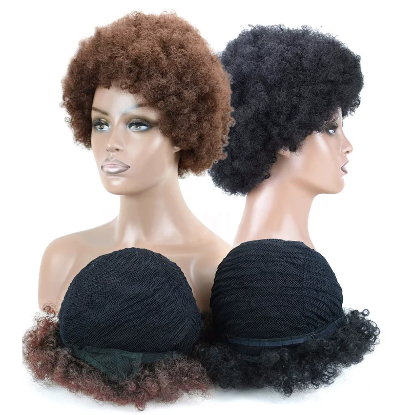 Disco Afro Hair Высокое качество 60s 70s 80s хиппи афро короткие кудрявые волосы Хэллоуин