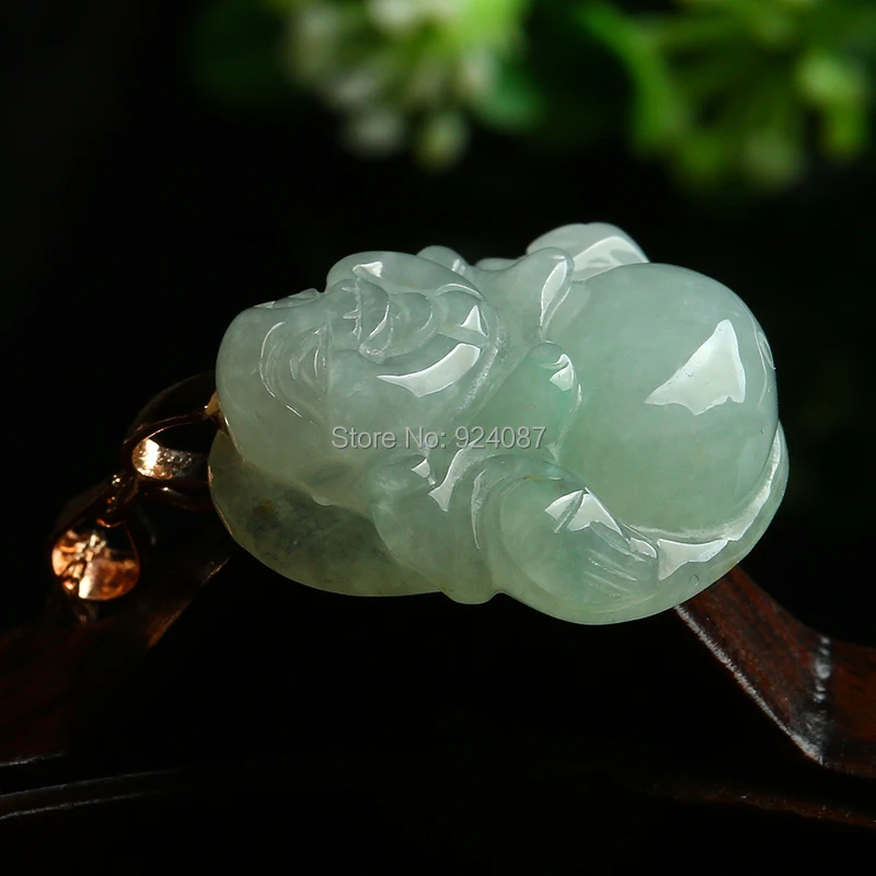 Подлинный нефритовый кулон Будды из натурального нефрита женское ожерелье Maitreya