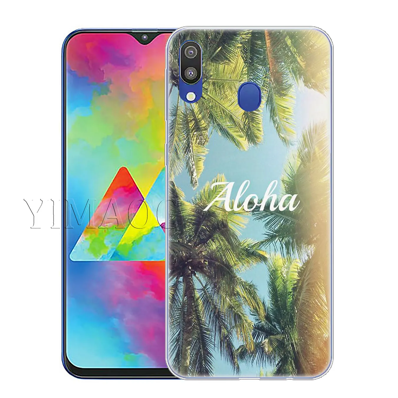 YIMAOC Beach Aloha Tree Summer Soft Silicone Case for Samsung Galaxy A70 A60 A50 A40 A30 A20 A10 M10 M20 M30 M40 A20E Cover | Мобильные