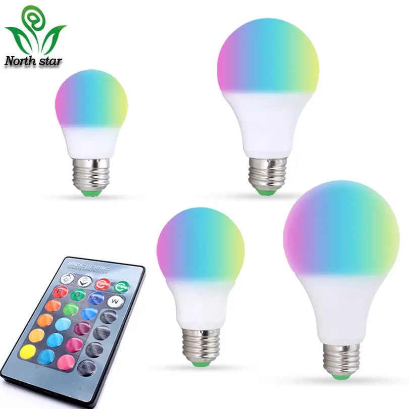 E27 3 Вт 5 7 9 5050 RGB Светодиодная лампа Lampara светодиодная ac220в высокомощная