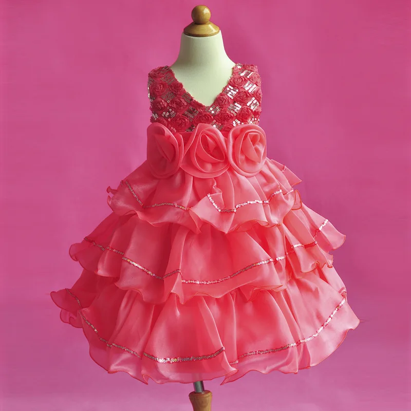 Юбка принцессы на свадьбу для девочек Детские костюмы выступлений платье с