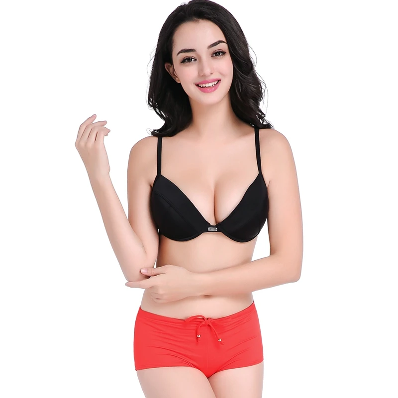 Бюстгальтер на косточках раздельный купальник лампа двойная поддержка