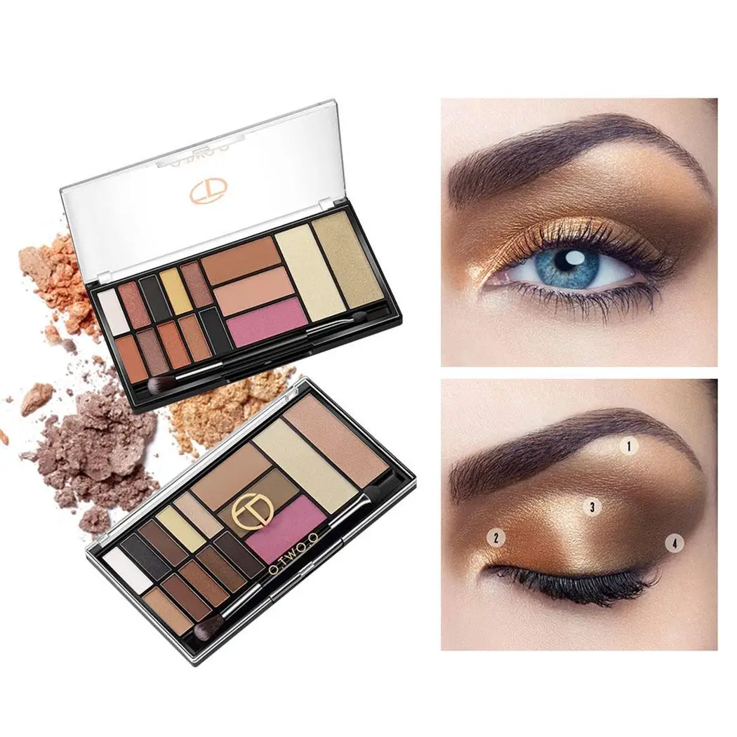 Выделите из мягкой натуральной Для женщин стойкие тени для век Румяна пудра