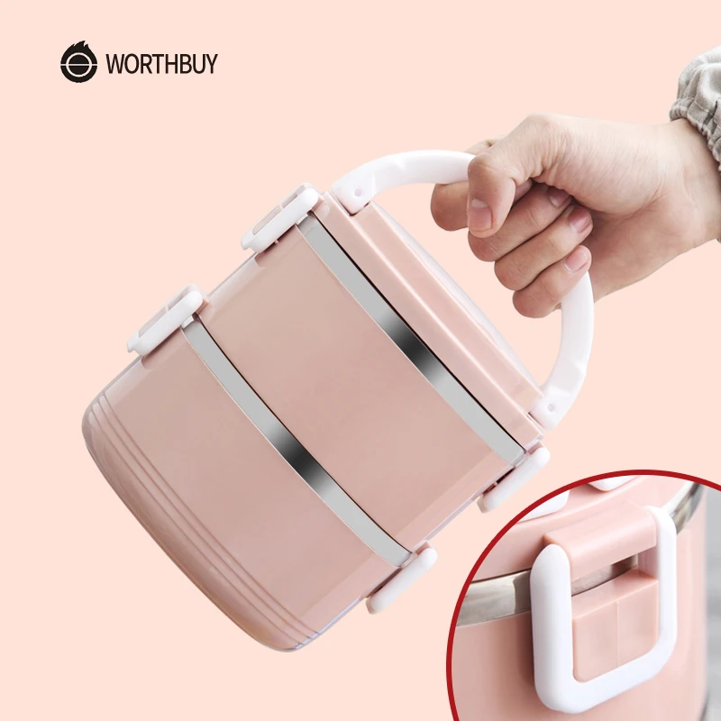 WORTHBUY японский контейнер для завтрака детей школы 304 из нержавеющей стали Bento