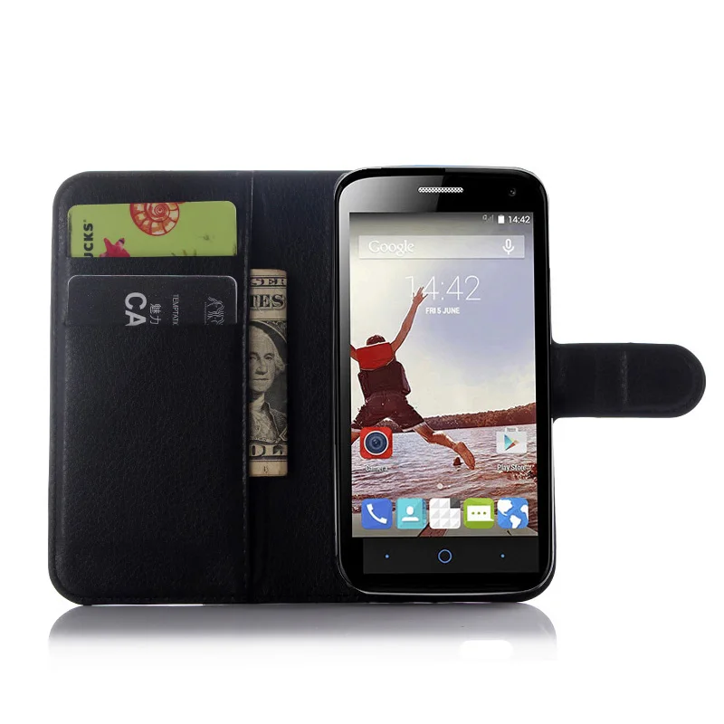 Новый роскошный кошелек флип кожаный чехол для ZTE клинок Q Lux 4 г сотовый телефон