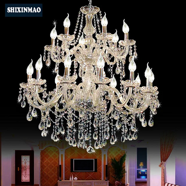 

SHIXNIMAO LED Crystal Chandeliers Home For Living Dining Room Lamp Indoor Modern Chandelier Lustre Crystal Light 110V-240V 001