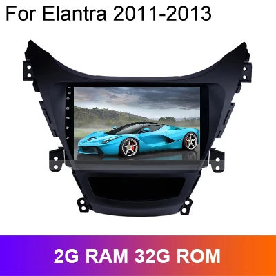 2G RAM 2011-2013 SINOSMART 2.5D ips/QLED экран 1G/2G Автомобильный gps-проигрыватель для Hyudai Elantra Avante MD 2011- 32EQ DSP, 4G ram опционально - Цвет: 2G RAM 2011-2013