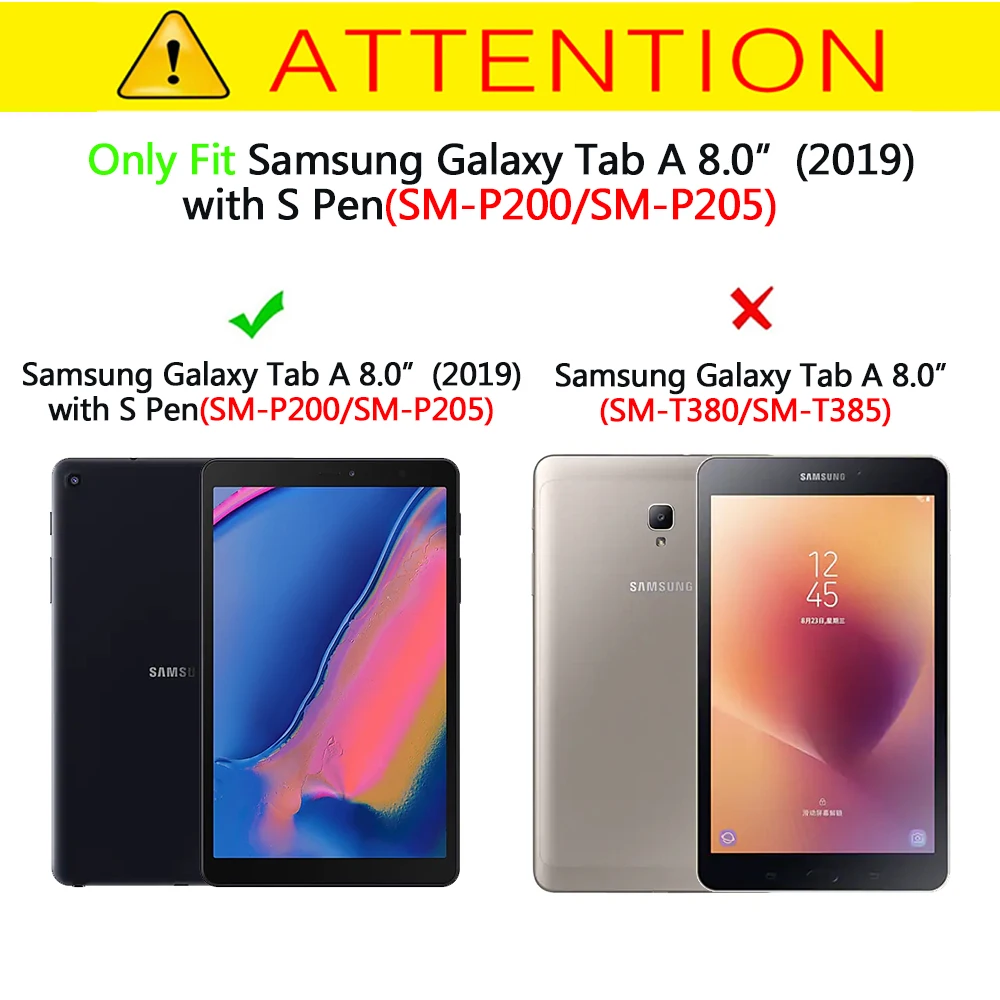 Тонкий чехол для Samsung Galaxy Tab A 8 0 SM P200/P205 планшет складной подставка &quot2019