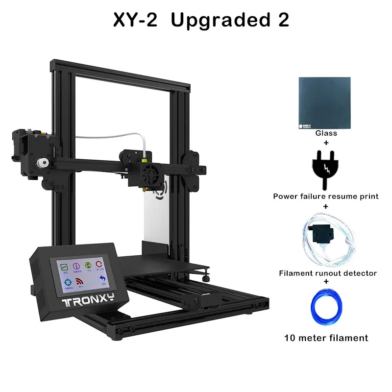 xy-2 Upgraded 2 Tronxy 3d принтер XY-2 легко собрать высокая точность для DIY начинающих металлическая рама структура для печати 3D модель v-слот - Цвет: xy-2 Upgraded 2