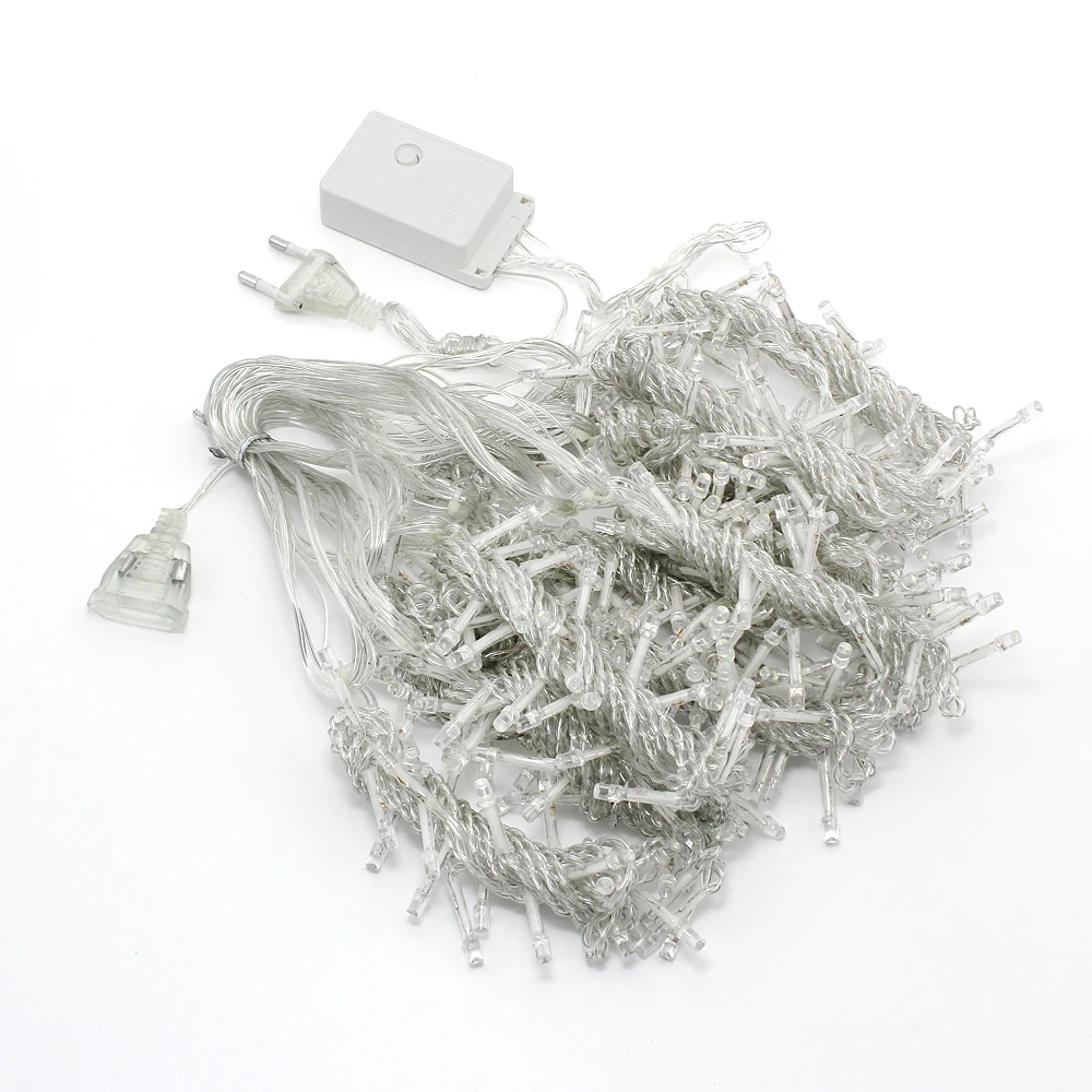 

LED Icicle String Lights 4.5M x 3M 300LEDs Christmas Fairy garland Lamp Outdoor Home For Curtain Wedding Party Garden Decoration