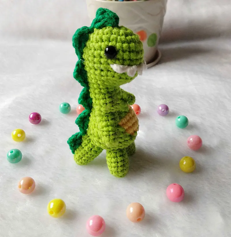 6 9 см мини маленькая Фигурка динозавра ручной работы крючком Amigurumi милая кукла