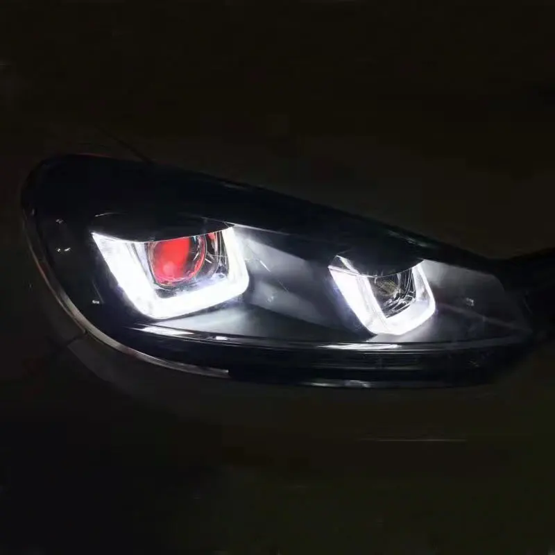 Для VW Golf 6 светодиодный головной фонарь от 2010 до 2012 лет с линзы проектора bi xenon