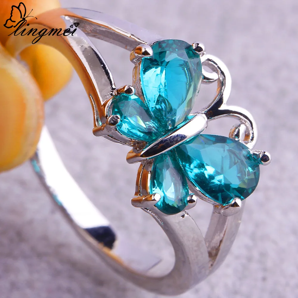 Lingmei оптовая продажа изысканные коктейльные ювелирные изделия с бабочкой