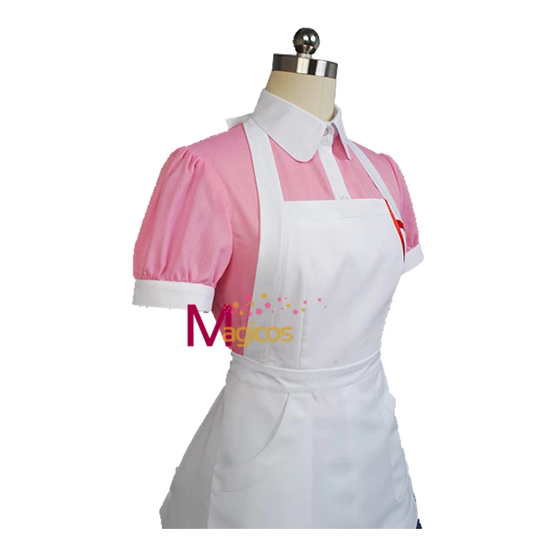 Аниме Супер Danganronpa 2 Mikan Tsumiki Косплей Костюм Dangan ronpa платье карнавальные костюмы для женщин