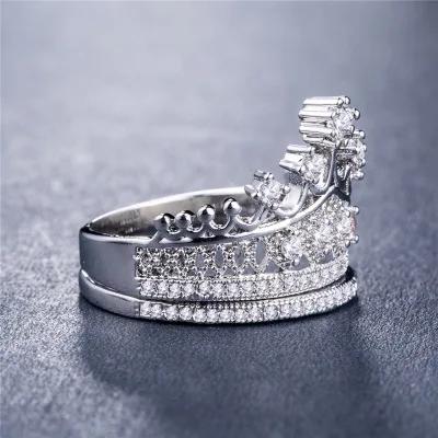 2 шт./компл. корона дизайн пары кольцо тонкая медь Bague благородный подарок модные