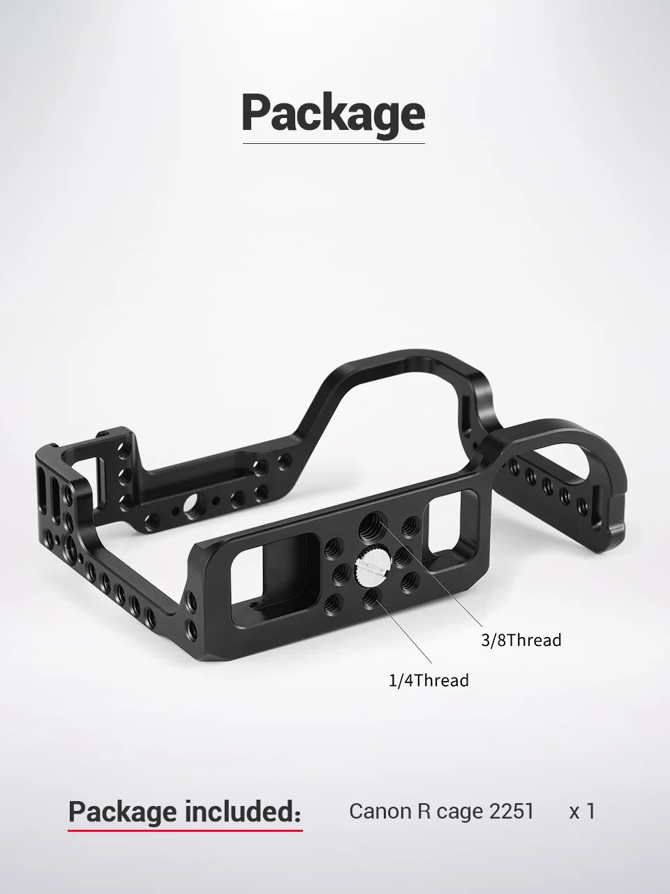 Клетка SmallRig для Canon EOS R с креплением для холодного башмака Встроенная Arca Swiss Baseplate Arri отверстия для определения местоположения-2251