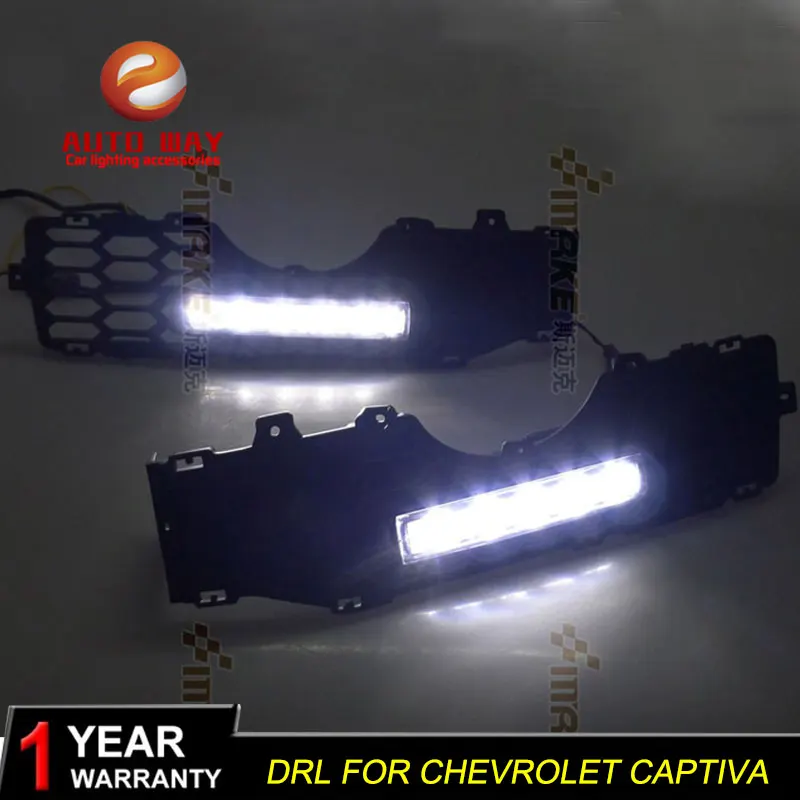 12 В 6000 К светодиодный DRL Дневной ходовой светильник чехол для Chevrolet Captiva 2008-2010 противотуманная фара рамка противотуманный светильник для автомобиля