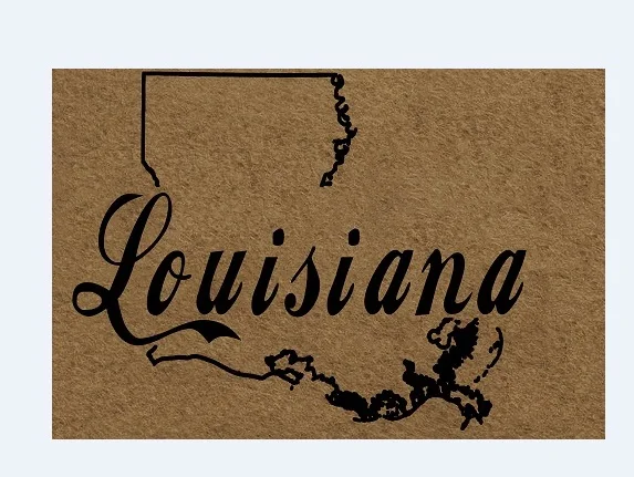 

Funny Front door mat non slip America map Welcome Home woven doormat design welcome mat Louisiana State Map entrance doormats