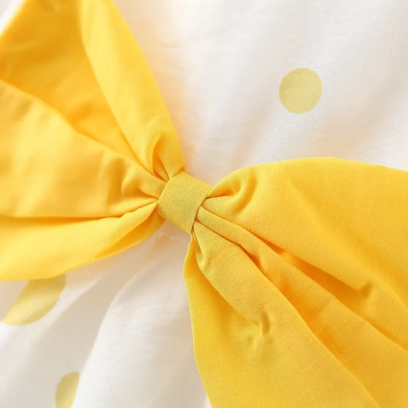 Children Girl Spring Dress Cute Bow A-Line Dresses Bottoming Long Sleeve Cotton Clothing for Baby Casual | Детская одежда и обувь