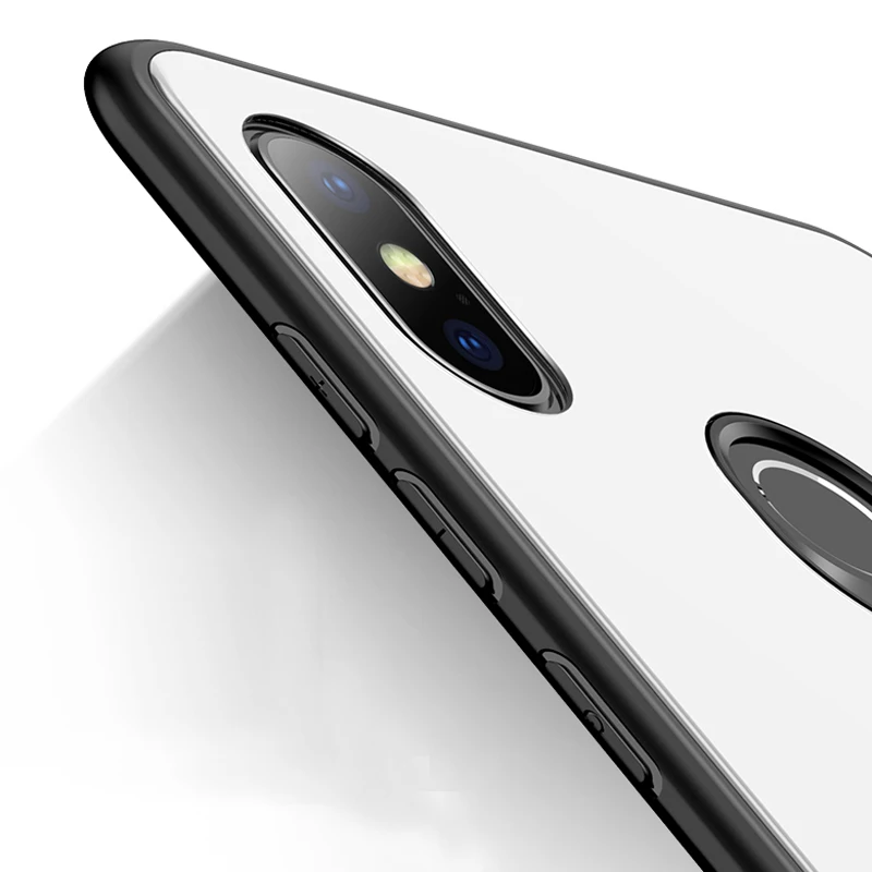 YUETUO tpu Tempered glass phone back etui,capinha,coque,cover,case for xiaomi mi 8 lite se 8se mi8 8lite for xiomi accessories