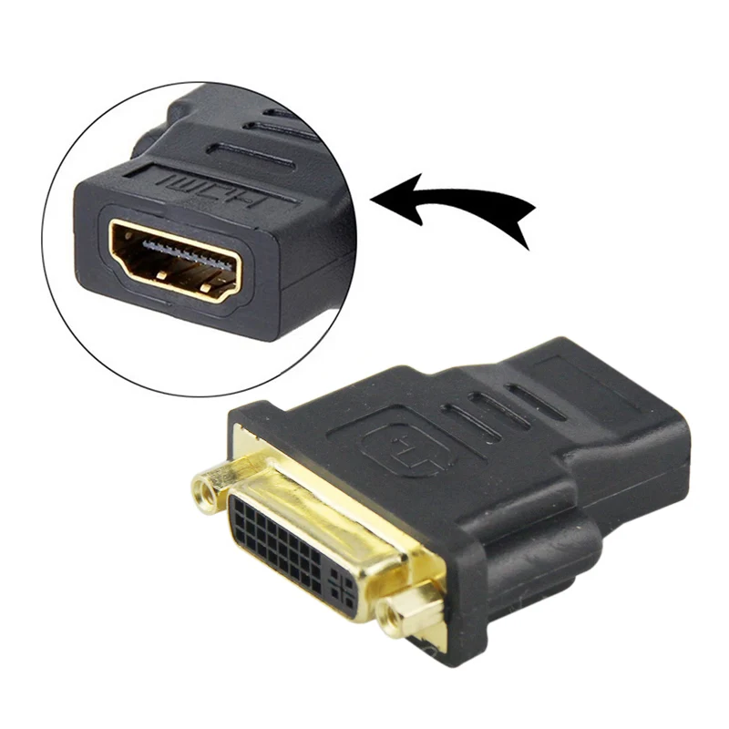 DVI Женский HDMI удлинитель адаптер с конвертером разъем для HDTV и PC компьютера HSJ