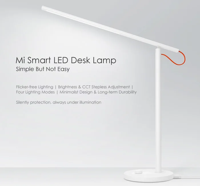 Xiaomi Mijia Mi умная Светодиодная настольная лампа, настольная лампа с затемнением, лампа для чтения с поддержкой Wi-Fi, работает с Alexa Mi Home APP, дистанционное управление