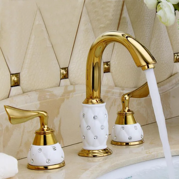 Новое поступление роскошный кран для раковины 8 дюймов водопроводный латунь