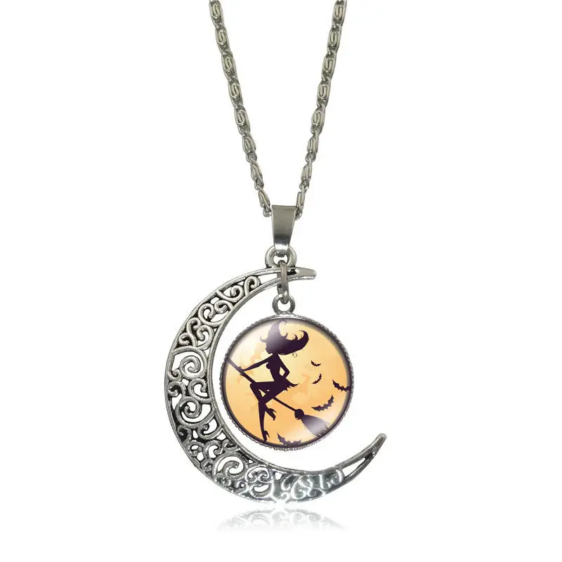 Ожерелье для женщин на цепочке с подвеской в виде серебряного полумесяца 2016 |