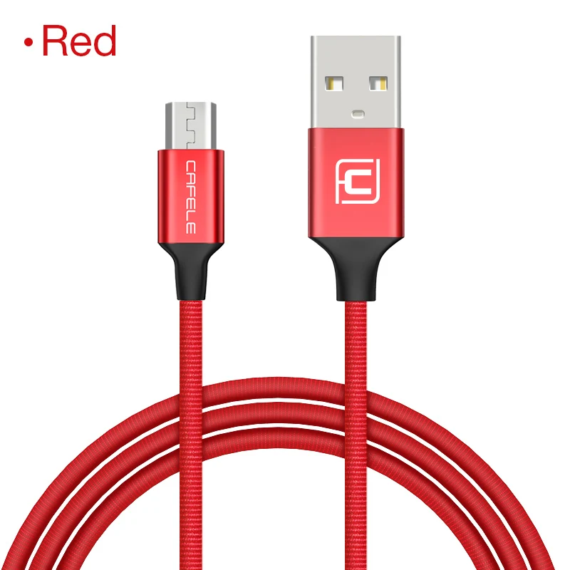 Red CAFELE Micro Usb кабель для samsung S7 S6 край huawei Xiaomi кабель синхронизации данных и зарядки Usb кабель с нейлоновой оплеткой кабель 5V 2.1A - Цвет: Red