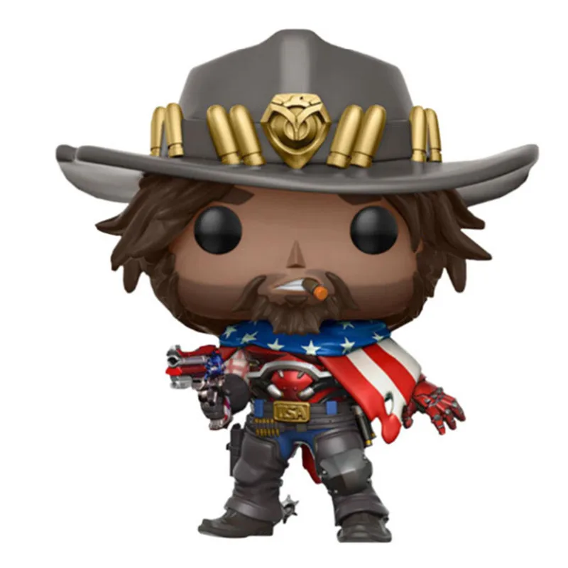 Without box-182 Funko Pop Hot Game OW Rye Pioneer Vanguard#93 жнец смерти#92 Tracer#97 Winston Widowmaker Soldiers может Модель фигурка игрушка подарок - Цвет: Without box-182