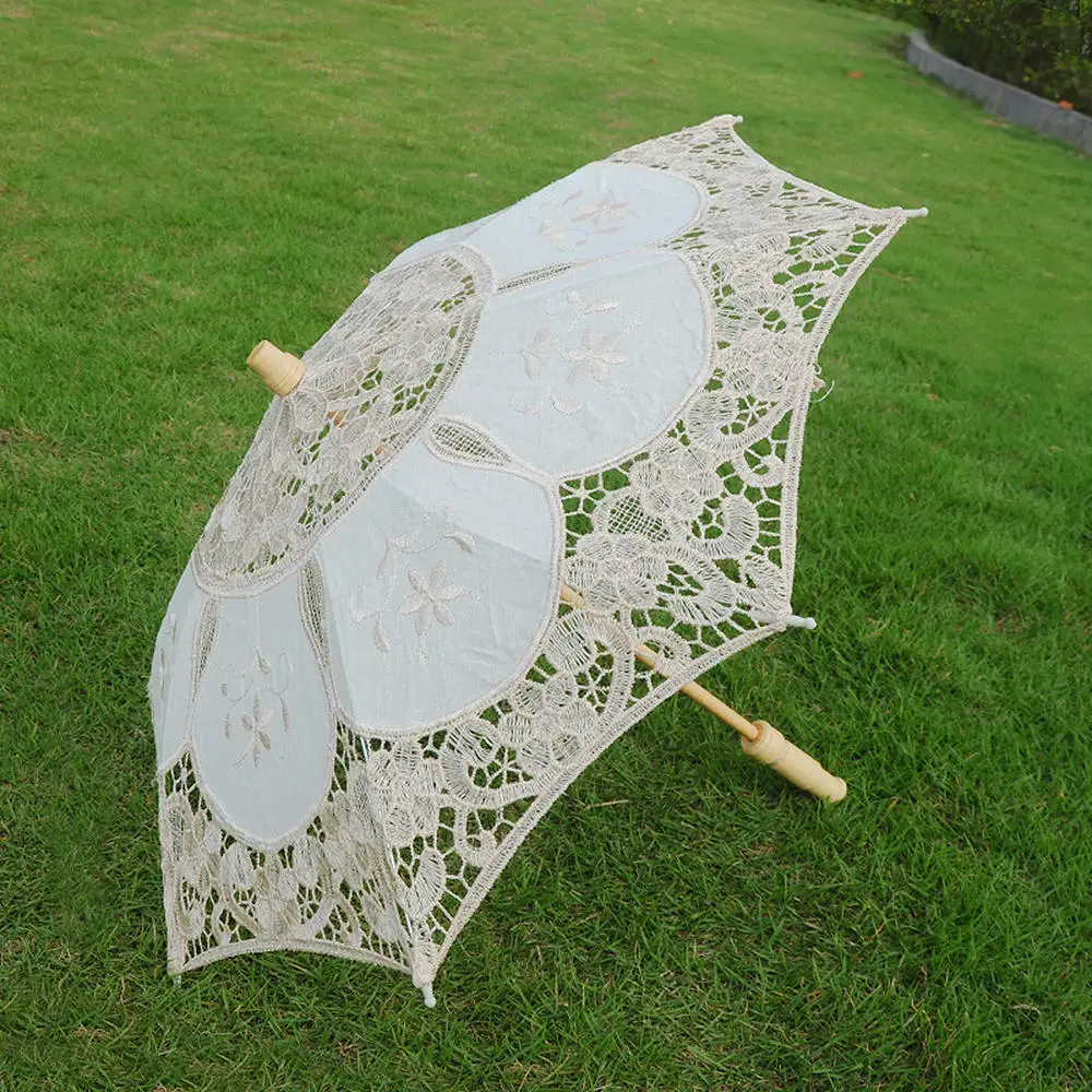 Свадебный декоративный зонтик для невесты ажурный цветочный зонт женские