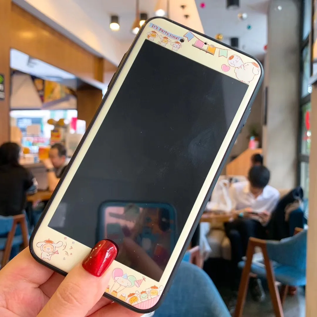 Защита экрана с мультяшным рисунком для iPhone 6S 6 7 8 Plus закаленное стекло защитная