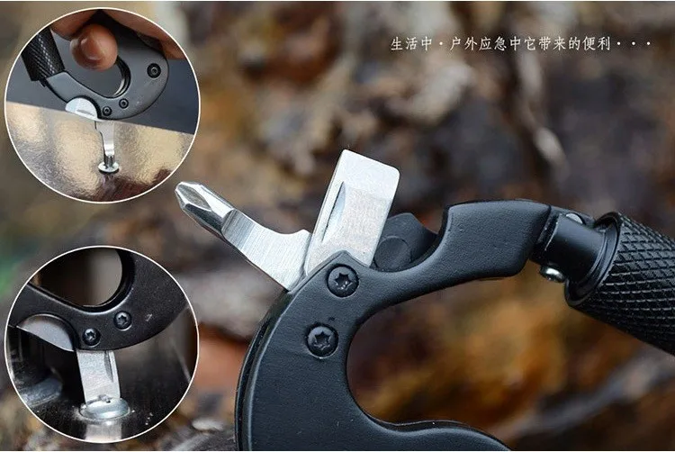 6 в 1 EDC Camp Hike горный подъем открытый многофункциональный складной нож многоцелевой карабин подвесная Пряжка инструмент Снаряжение Многофункциональный
