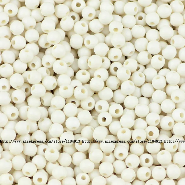 N407 White JHNBY бусинки пирожное с кремом высокого качества акриловые бусины 1000 шт 4 мм круглые неоновые мягкие бусины для украшения браслетов своими руками - Цвет: N407 White