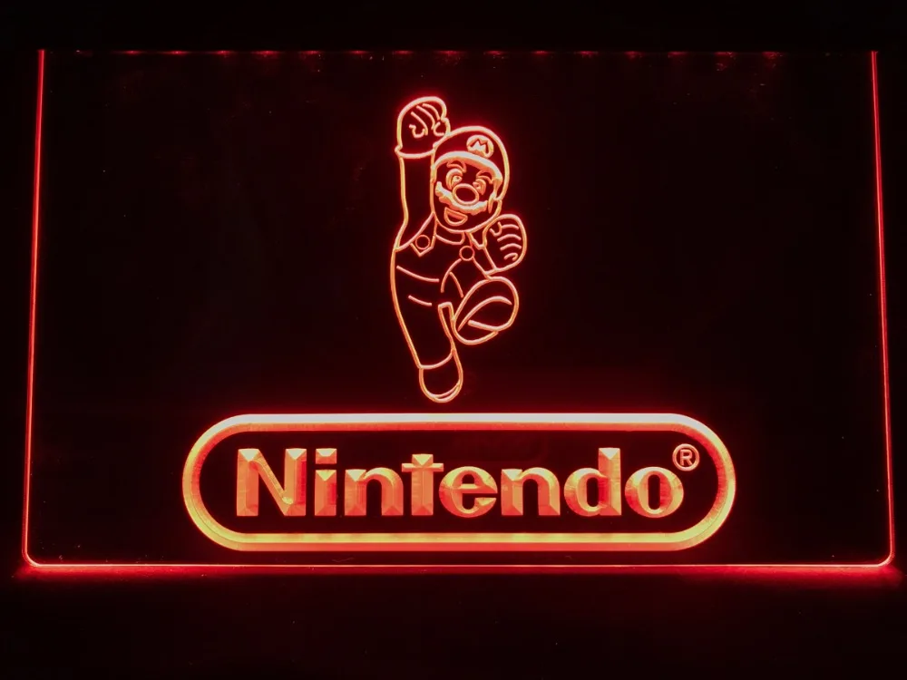 R081 nintendo игровая комната пивной бар светодиодный неоновый светильник